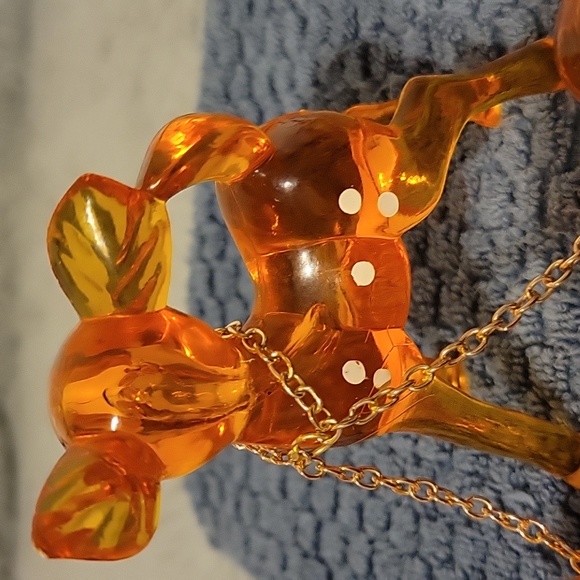 Vintage 3 Bambi Acrylic Figurines  Orange Artoff 60 or 70s Retro Mid Century - Picture 8 of 12